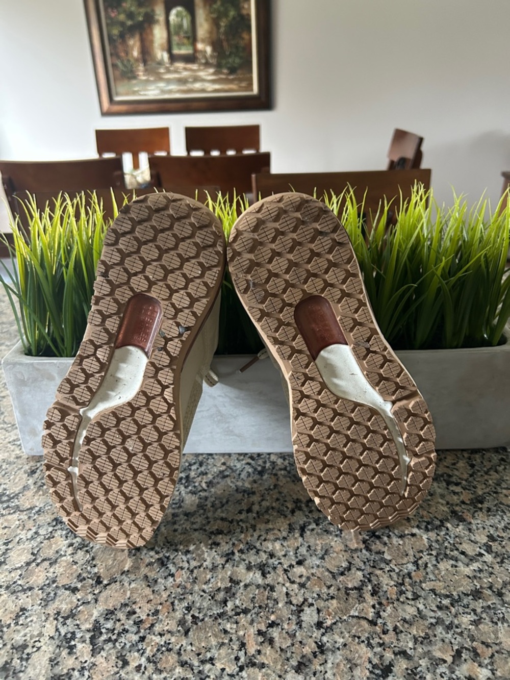 Women’s Neutral Beige Athletic Sneakers with Brown Accent - Picture 7 of 7